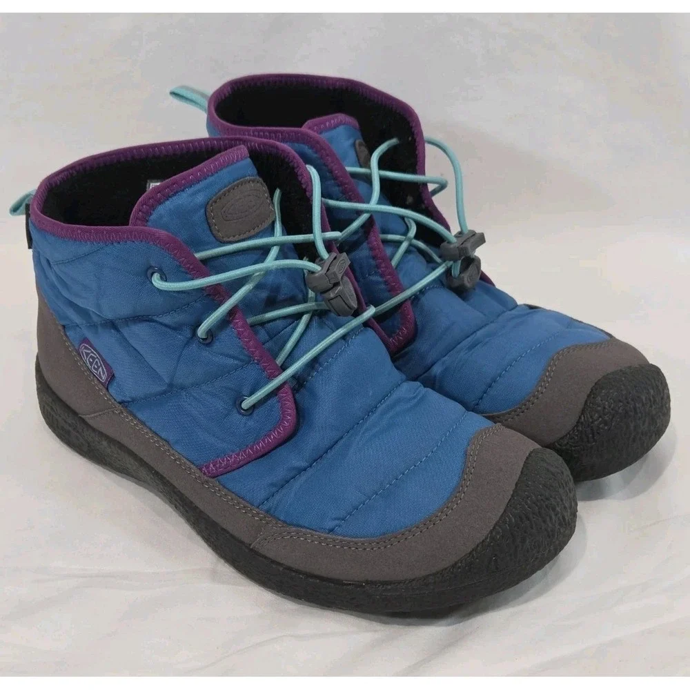KEEN Howser II Winter Chukka Boots Kids 6 Blue Purple Waterproof Insulated